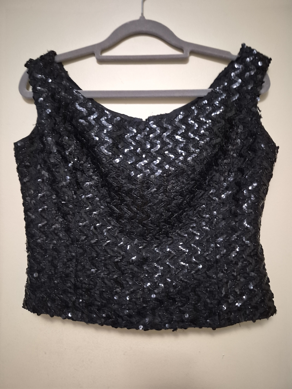 Black Sequin Women’s Evening Top